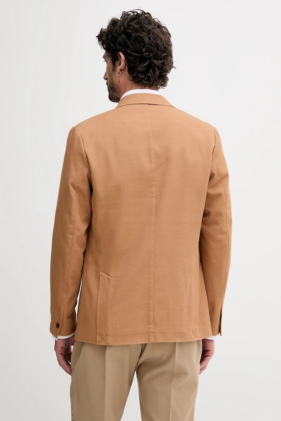 Ρούχα Βαμβακερό blazer Sisley 2GJ0SW029 καφέ