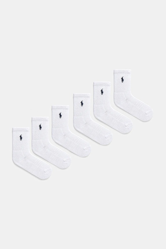 Polo Ralph Lauren sosete copii 6-pack sosete lungi alb 443974056001