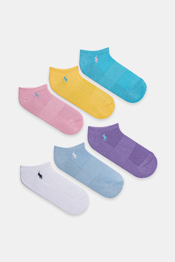 Polo Ralph Lauren skarpetki 6-pack skarpetki krótkie różowy 455942810