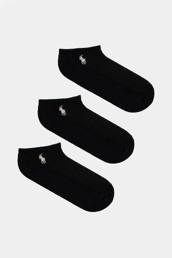 Ponožky Polo Ralph Lauren 3-pak krátke ponožky čierna 455972885