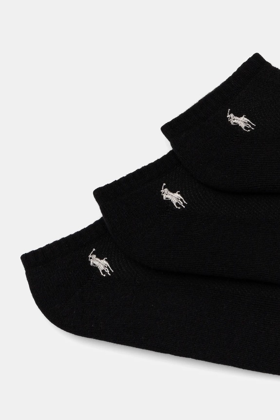 Ponožky Polo Ralph Lauren 3-pak 455972885 čierna SS25