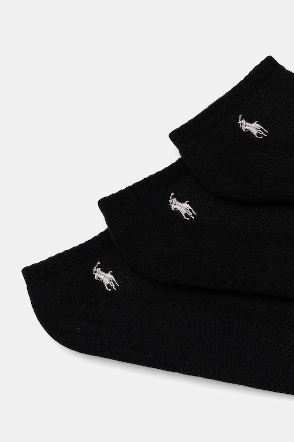 Ponožky Polo Ralph Lauren 3-pak 455972885 čierna SS25