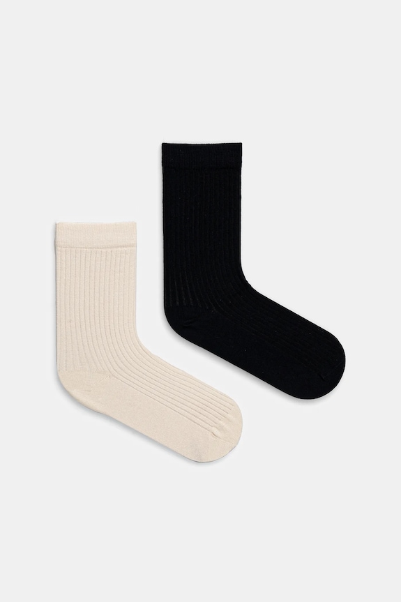 BOSS șosete 2-pack 2P RS Ribbed CC W sosete lungi bej 50534275