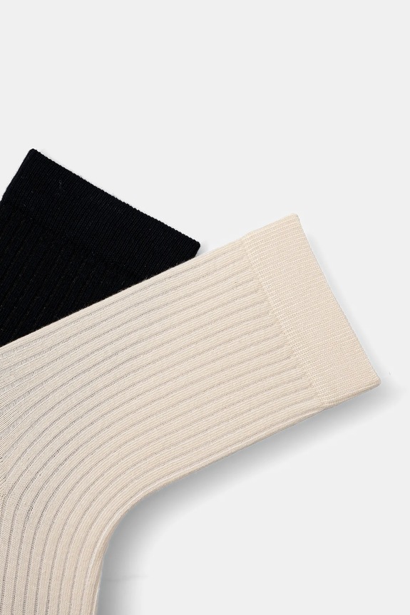 BOSS șosete 2-pack 2P RS Ribbed CC W 50534275 bej SS25