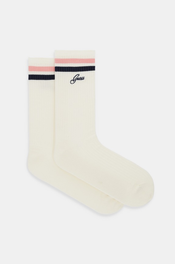 Čarape Guess COLLEGE natpis bež V5RZ04.Z3LH0