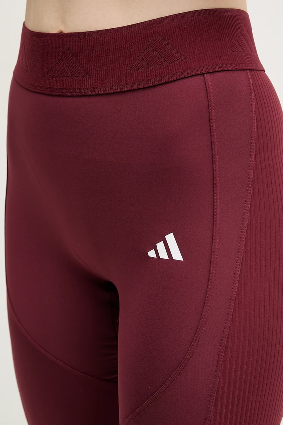 Tréninkové legíny adidas Performance Hyperglam burgundské JE8821