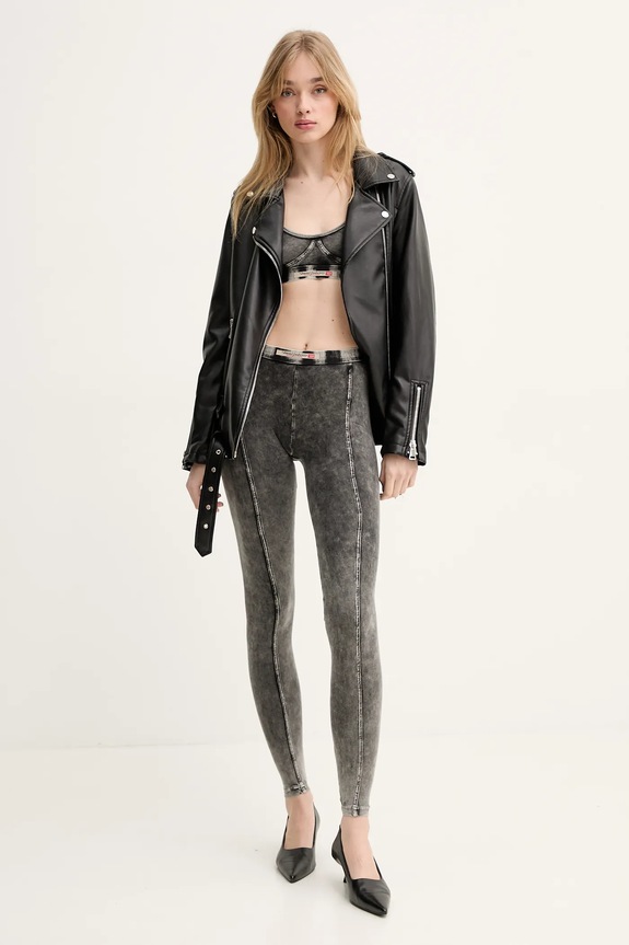 Diesel legginsy ATHENA-DNM TROUSERS A17571.0SHAN szary AW25
