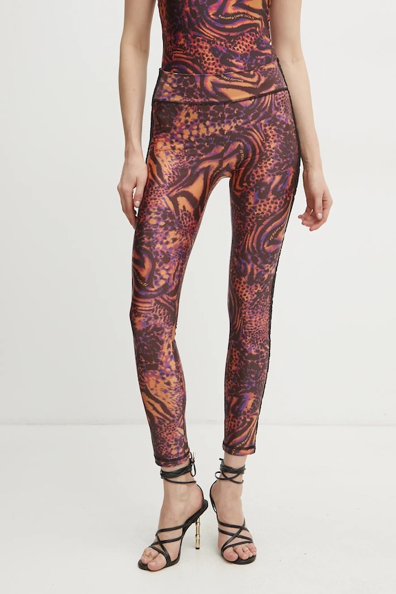 Versace Jeans Couture legginsy pomarańczowy 78HAC114.JS438
