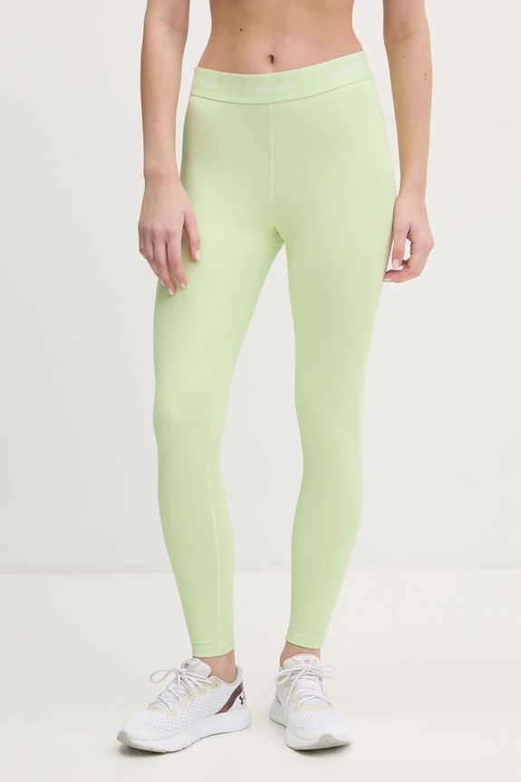 Calvin Klein Performance leggings da allenamento maglia verde LVGWS5L609