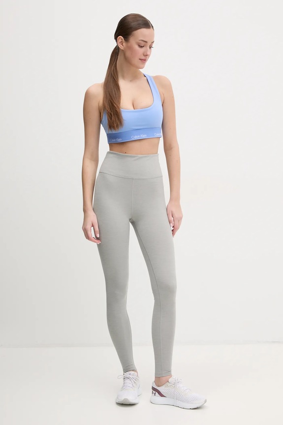 Tajice za trening Calvin Klein Performance LVGWS5L612 siva AW25