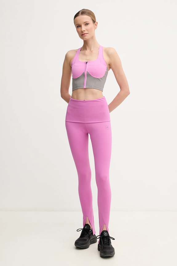 adidas by Stella McCartney legginsy treningowe JJ1629 fioletowy SS25