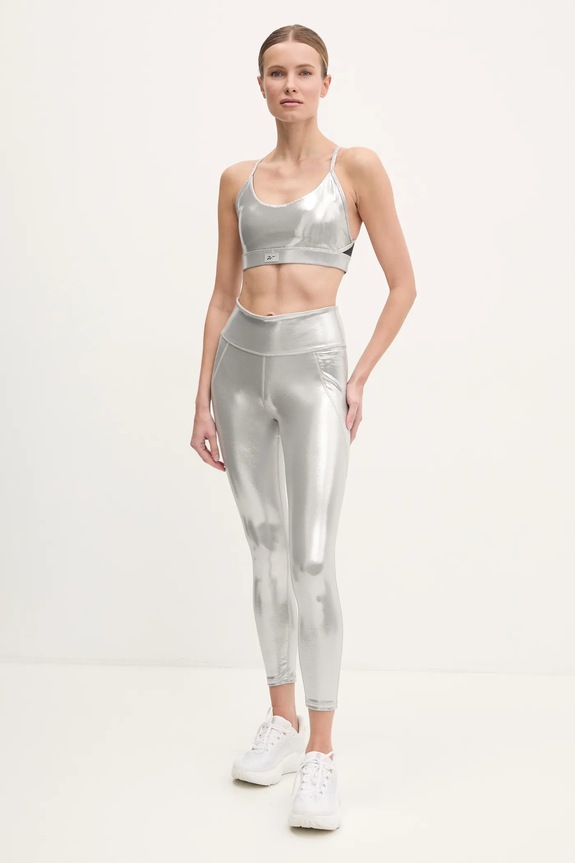 Reebok edzős legging Lux Chrome 100214627 ezüst SS25