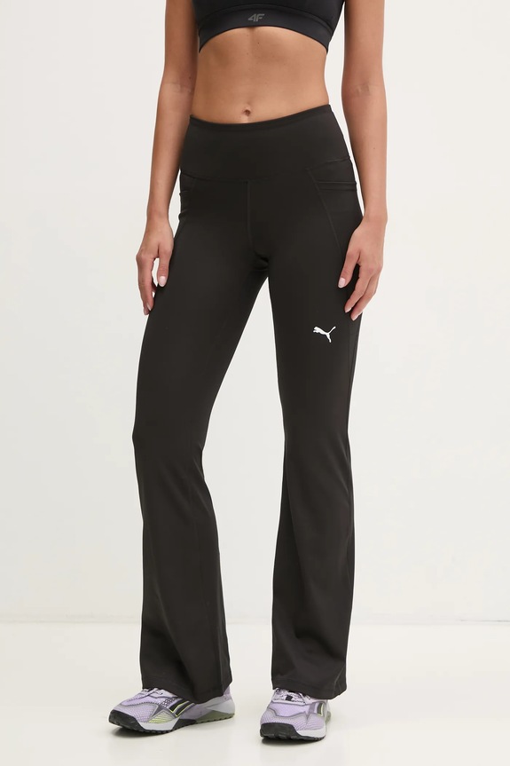 Tréningové legíny Puma Essential Bootcut s elastanom čierna 525902