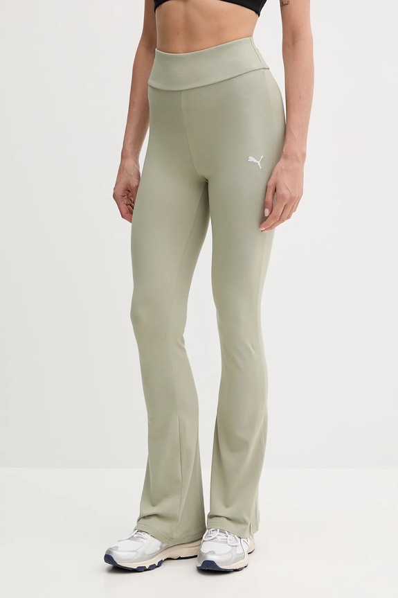 Puma legginsy Flared Leggings dzianina zielony 631542