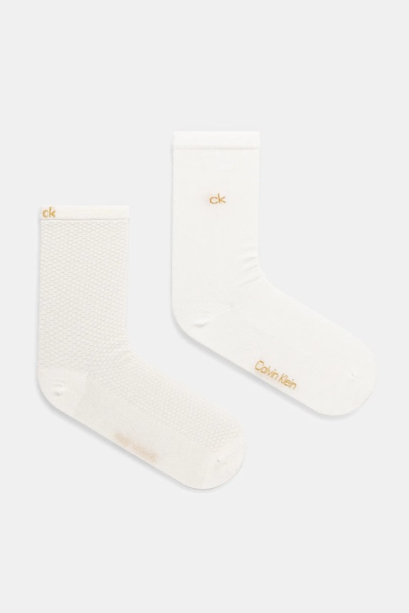 Ponožky Calvin Klein 2-pack dlouhé ponožky béžová 701232094