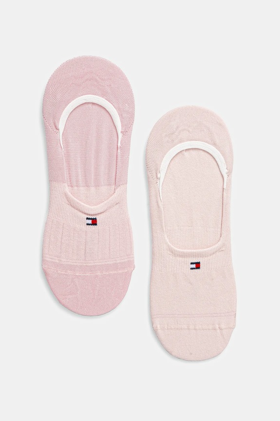 Tommy Hilfiger stopki 2-pack skarpetki krótkie różowy 701233710