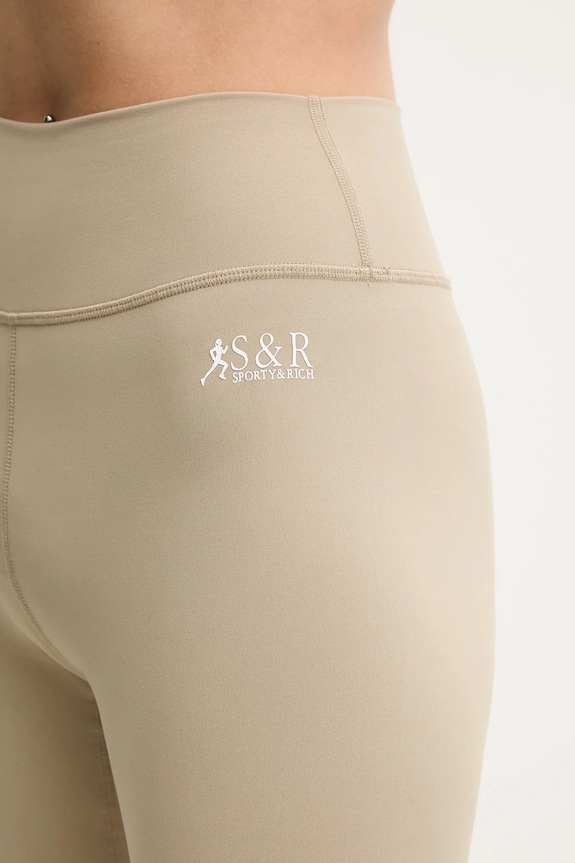 Леггинсы Sporty & Rich Sr Runner бежевый PA002622139GY15