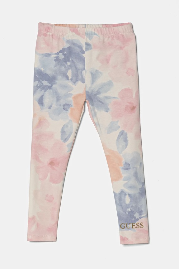 Guess legginsy dziecięce wzorzyste niebieski K5RB01.J1314.PPYA