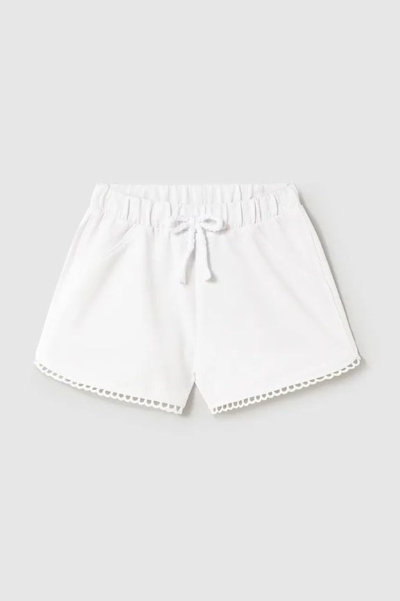 Mayoral szorty bawełniane niemowlęce bawełna biały 603.4G.Baby.PPYA
