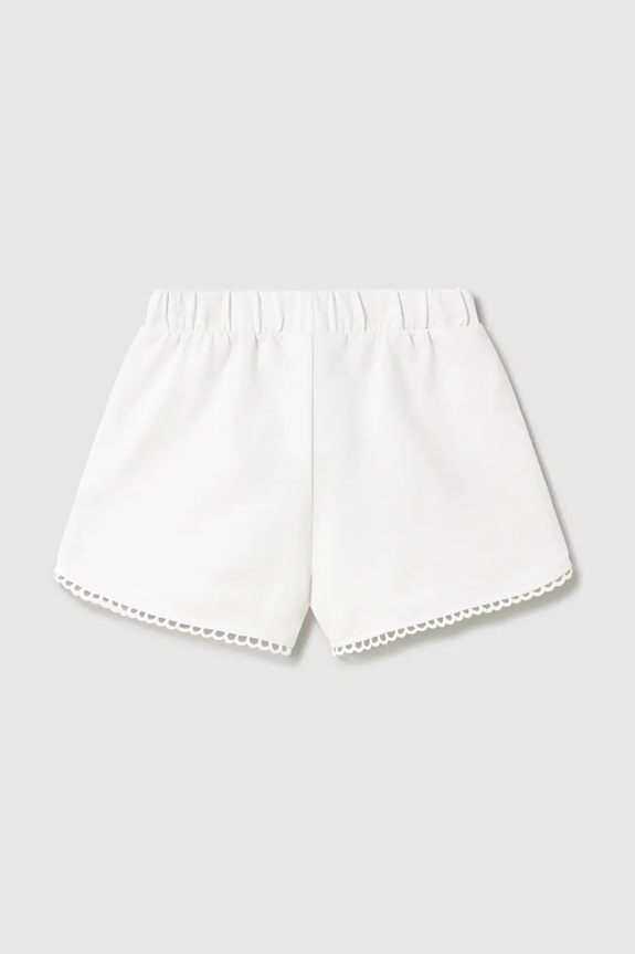 Mayoral szorty bawełniane niemowlęce 603.4G.Baby.PPYA biały SS25