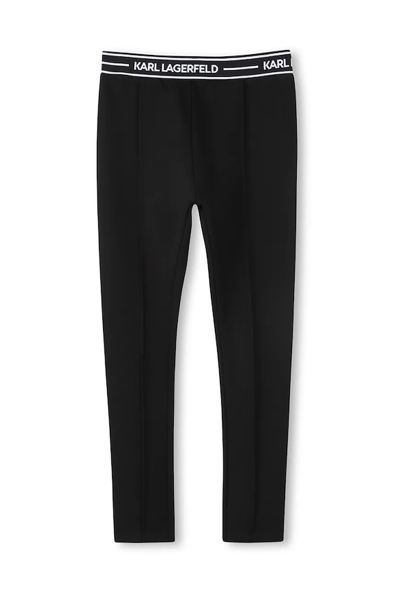 Detské legíny Karl Lagerfeld s elastanom čierna Z30452.114.150
