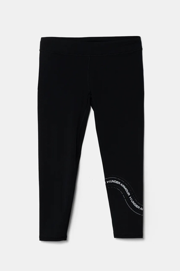 Detské legíny Under Armour Motion Branded Ankle Leg s elastanom čierna 1390084
