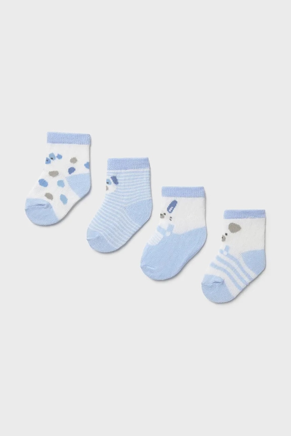 Mayoral Newborn skarpetki dziecięce 4-pack skarpetki długie niebieski 9862.1D.Newborn.PPYH