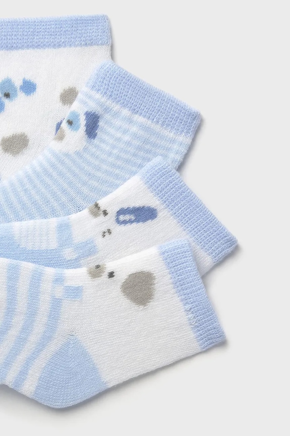 Mayoral Newborn skarpetki dziecięce 4-pack 9862.1D.Newborn.PPYH niebieski SS25