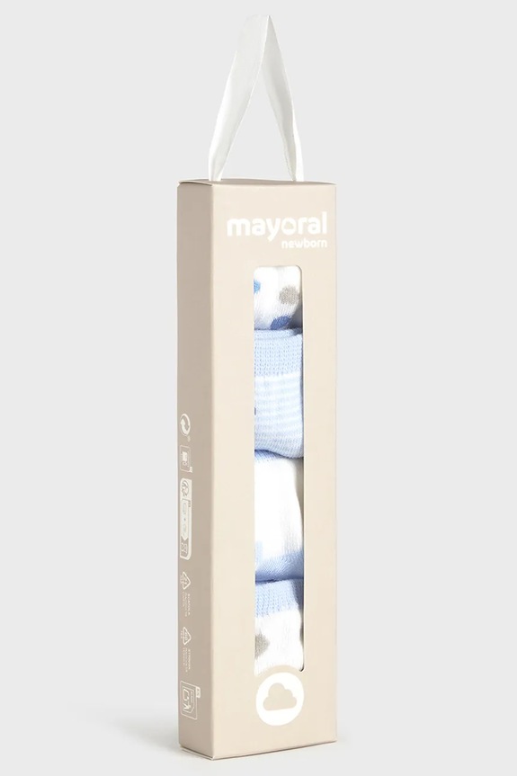 Chłopiec Mayoral Newborn skarpetki dziecięce 4-pack 9862.1D.Newborn.PPYH niebieski