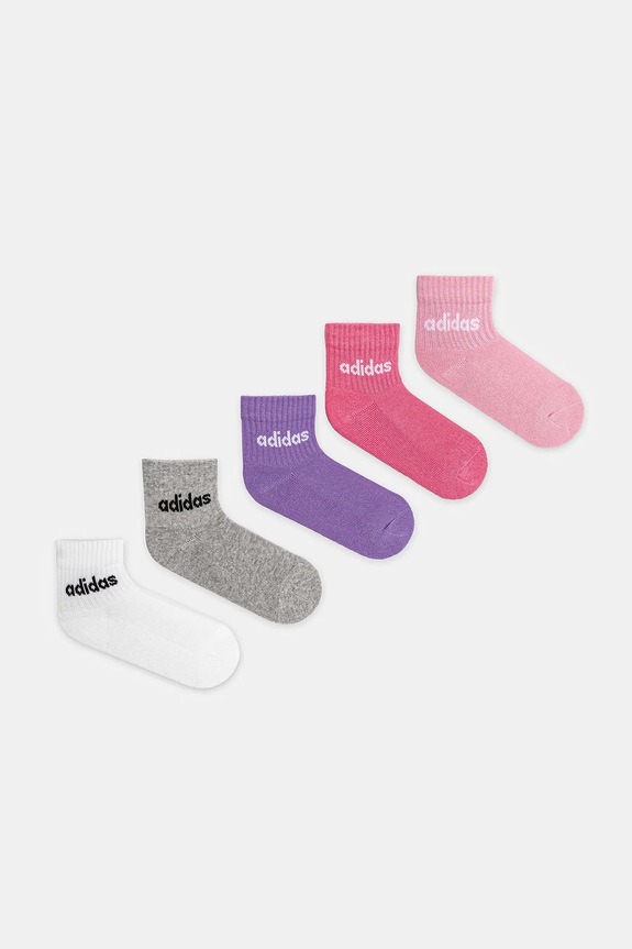 Dječje čarape adidas Performance 5-pack visoke čarape roza JF8541