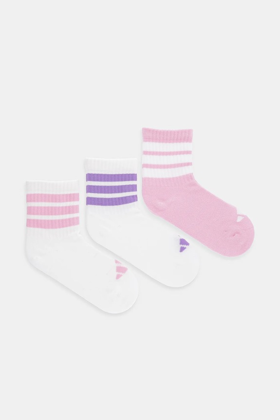 Παιδικές κάλτσες adidas Performance 3-pack ψηλές κάλτσες ροζ JG3693