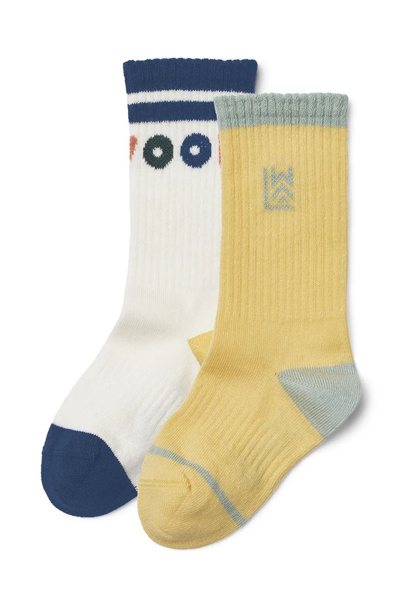 Liewood skarpetki dziecięce Annette Socks 2-Pack 2-pack skarpetki długie żółty LW20013