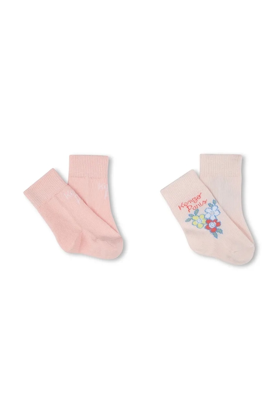 Otroške nogavice Kenzo Kids 2-pack Visoke nogavice roza K60874