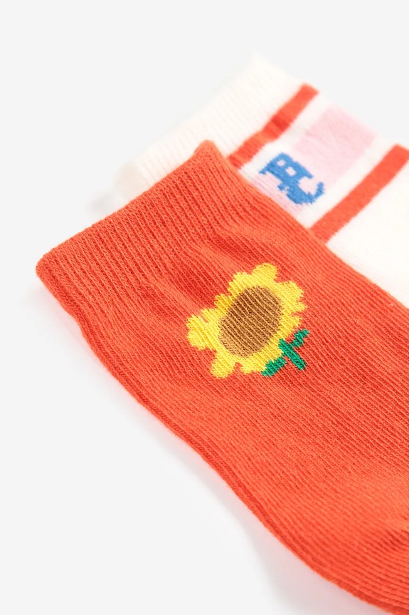 Bobo Choses skarpetki dziecięce Sunflower 2-pack pomarańczowy 125AH020