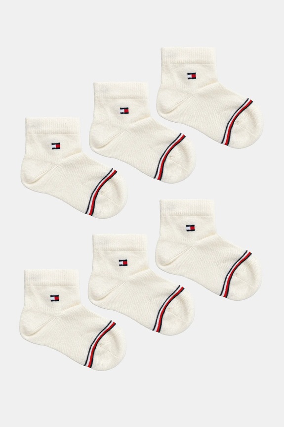 Detské ponožky Tommy Hilfiger 6-pak krátke ponožky béžová 701236349.PPYA