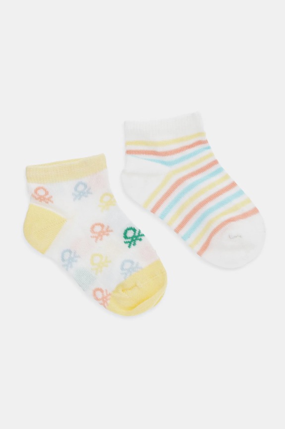 United Colors of Benetton skarpetki 2-pack Planet friendly żółty 6AO50703X.W.Seasonal