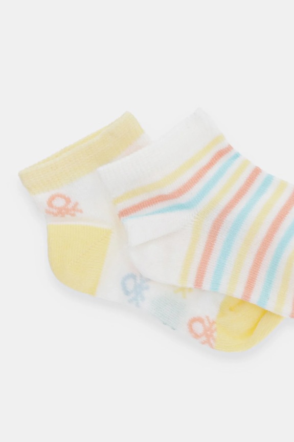 United Colors of Benetton skarpetki 2-pack 6AO50703X.W.Seasonal żółty SS25