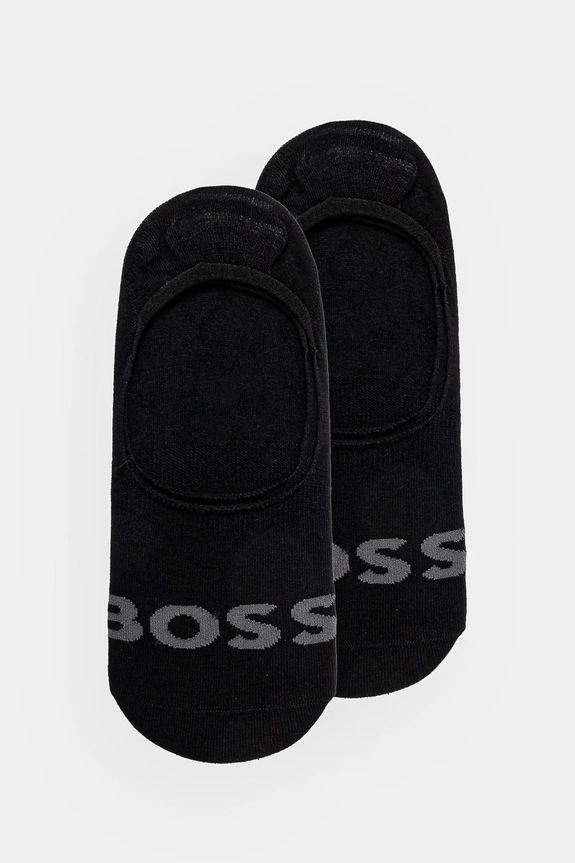 Ponožky BOSS 2-pak 2P SL Uni Logo CC krátke ponožky čierna 50516402