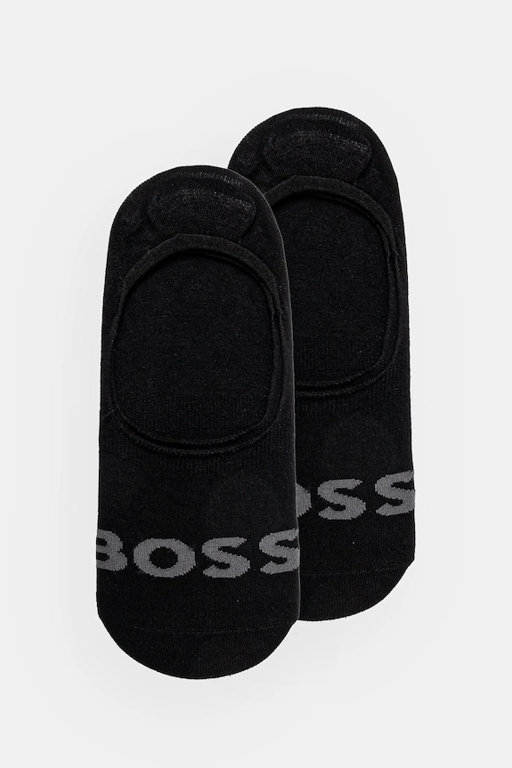 Ponožky BOSS 2-pak 2P SL Uni Logo CC krátke ponožky čierna 50516402