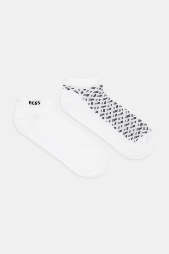 BOSS skarpetki 2P AS Monogram CC 2-pack skarpetki krótkie biały 50524521