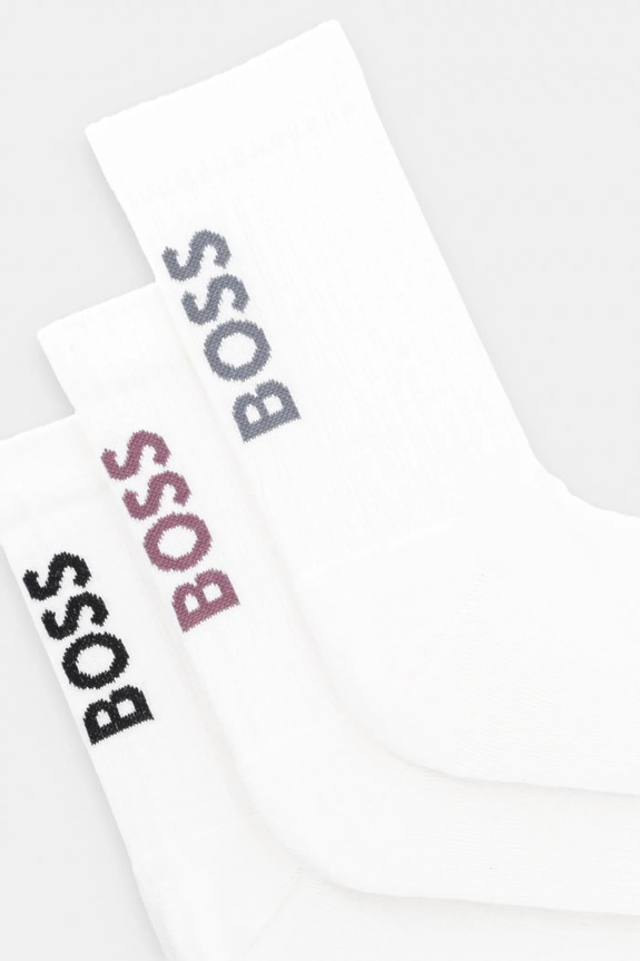 Ponožky BOSS 3-pak 50531540 biela SS25
