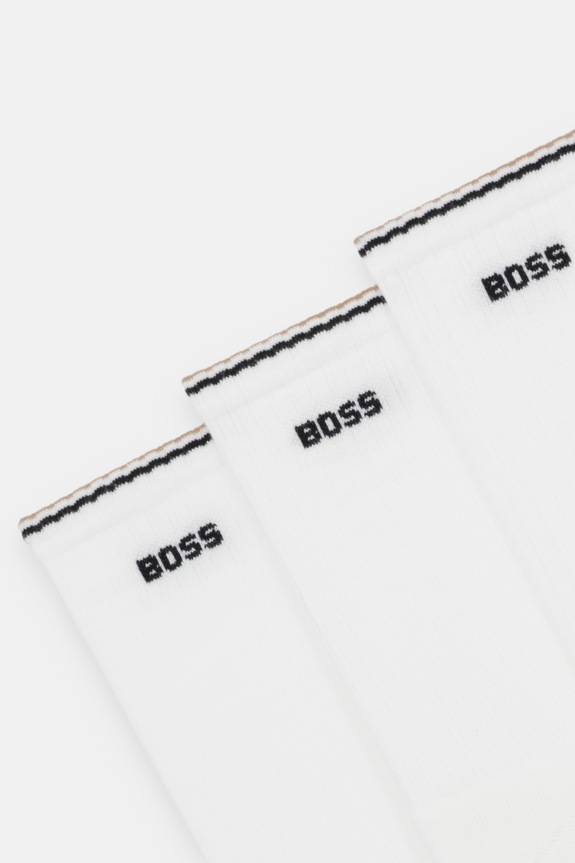 Ponožky BOSS 3-pak 3P QS Rib Stripe CC 50531597 biela SS26