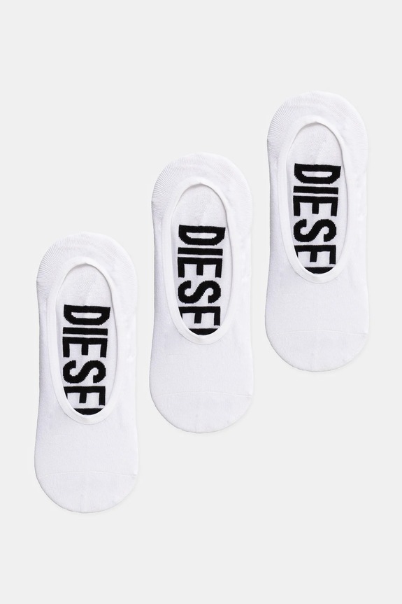 Diesel calzini SKM-HIDEPAT-THREEPACK SOCKS pacco da 3 calzini corti bianco A17884.0IQAS