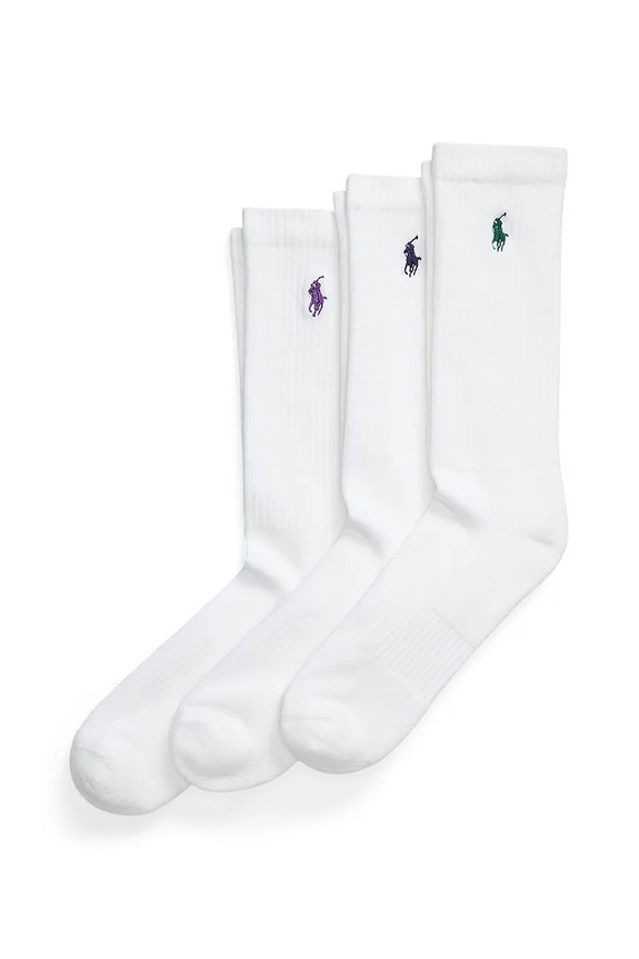 Polo Ralph Lauren calzini pacco da 3 Wimbledon Collection calzini bianco 449958095