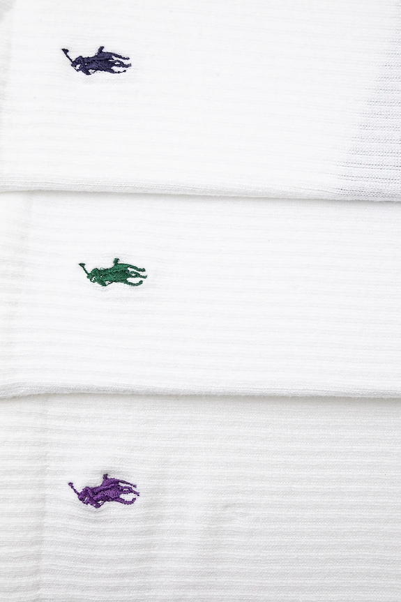 Polo Ralph Lauren calzini pacco da 3 Wimbledon Collection 449958095 bianco SS26