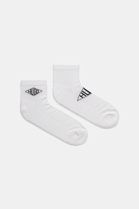 HUGO sosete 2-pack sosete lungi alb 50537568