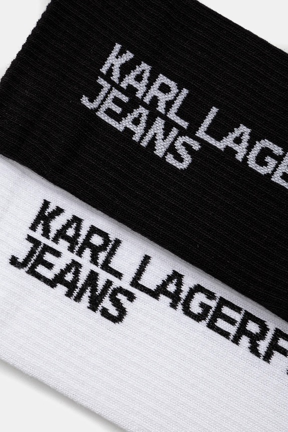 Ponožky Karl Lagerfeld Jeans 2-pak A1M47050 biela AA00