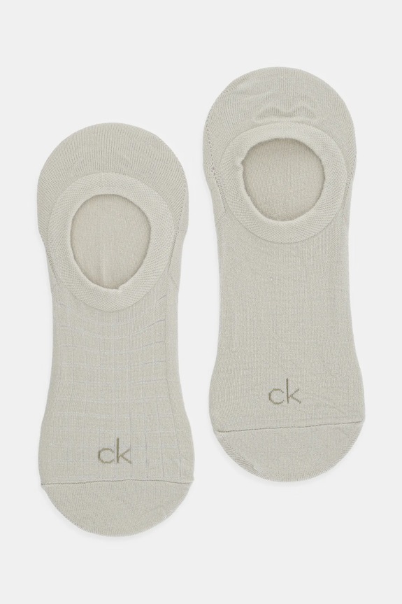 Calvin Klein skarpetki 2-pack skarpetki krótkie beżowy 701231366