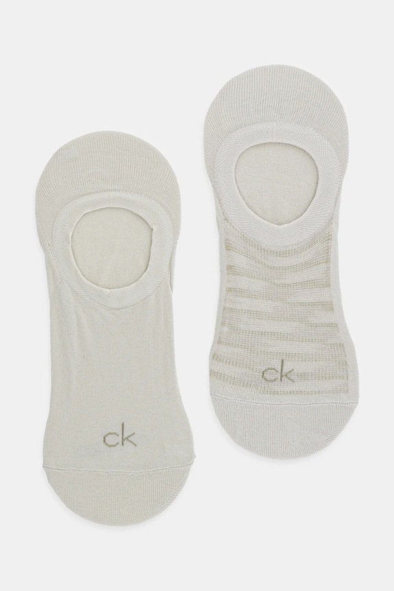 Calvin Klein skarpetki 2-pack wzorzyste beżowy 701231367