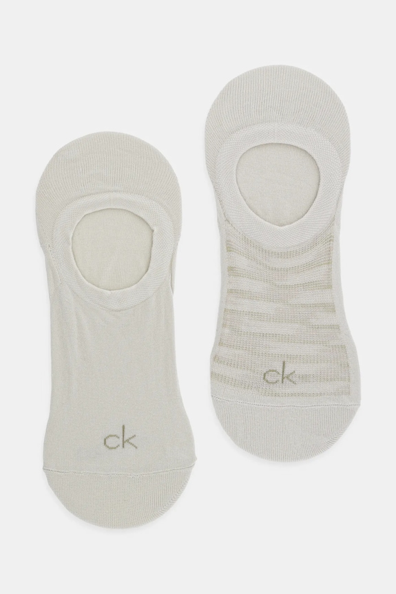 Calvin Klein skarpetki 2-pack wzorzyste beżowy 701231367